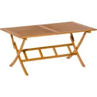 Merxx Klapptisch 160 x 90 cm Akazie - Gartentisch aus geölter Akazie, modernes Design, platzsparend klappbar und ideal für Gartenpartys oder gemütliche Abende im Freien.