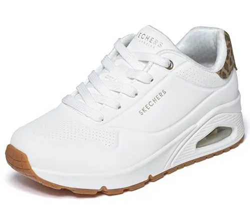 Skechers Damen UNO Jungle Nite Sneaker, weiß, 38 EU - Damen-Sneaker mit luftgekühltem Memory-Schaum und innovativer Skech-Air Technologie für höchsten Tragekomfort und Stil.