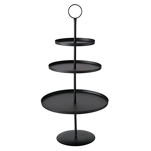 Etagere Samona Metall Ø30x60cm Mattschwarz in schwarz von BOLTZE