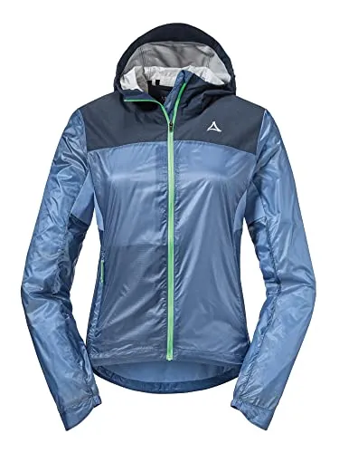 Schöffel Damen Hybrid Jkt Flow Trail L, extrem leichte MTB Jacke - Fahrradbekleidung, atmungsaktive und wasserabweisende Jacke mit optimaler Bewegungsfreiheit für Mountainbiker, perfekt für jedes Wetter.