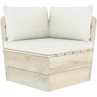 vidaXL Garten-Paletten-Ecksofa mit Kissen aus Fichtenholz - Modulares Gartenmöbel aus imprägniertem Fichtenholz mit weichen Kissen, ideal für entspannte Stunden im Freien und anpassbar an jede Umgebung.