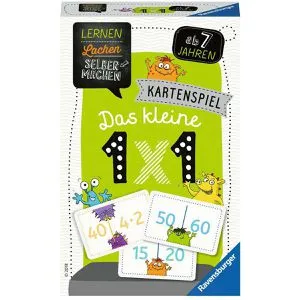 Ravensburger Lernspiel Lernen Lachen Selbermachen: Das kleine 1x1, ab 7 Jahre - Abenteuerliches Lernspiel für 1-4 Spieler, ideal zum spielerischen Erlernen des kleinen Einmaleins mit 3 Schwierigkeitsgraden. Fördert Zahlenverständnis und Rechnen auf unterhaltsame Weise!
