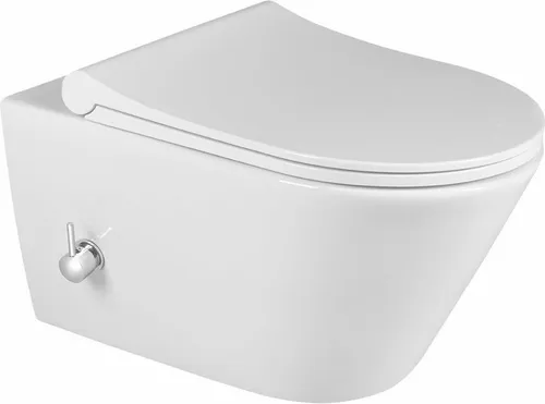 AVVA CLEANWASH Hänge-WC mit Bidetdusche, Rimless, 35,5x53cm
