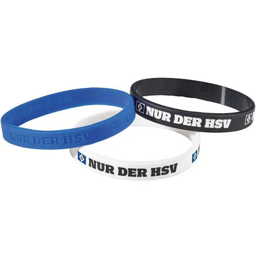 HSV Armbänder 3er Set Kinder Nur der HSV Hamburger SV Armband Fanartikel Silikon