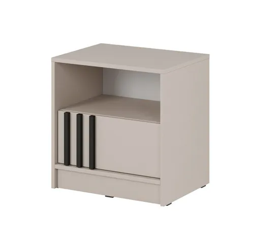 Lomadox Schlafzimmer Nachttisch 51 cm in Kaschmir mit Schwarz