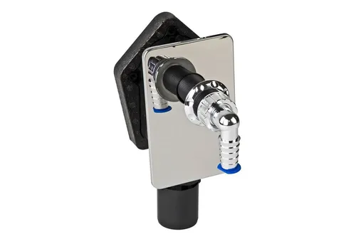 Haas Otto Siphon Haas 2028 PE-Unterputzgerätesiphon mit Schallschutzplatte DN40/50