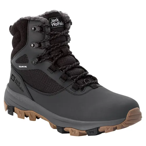 Jack Wolfskin Herren Everquest Texapore High M Wanderstiefel, Phantom Grey, 43 EU - Wanderschuhe, wasserdicht und atmungsaktiv mit griffiger Sohle für optimalen Halt bei winterlichen Bedingungen.