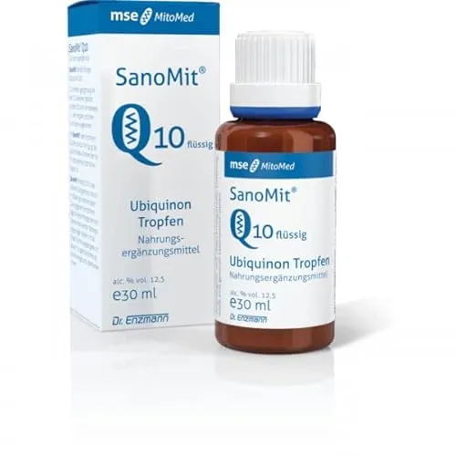 SanoMit Ubiquinon Kaneka Coenzym Q10 Tropfen hochdosiert vegan - Hochdosierte Ubiquinon Tropfen für eine einfache Einnahme. Ideal zur Unterstützung der täglichen Energieversorgung. Vegan und in praktischer Flüssigform für optimale Aufnahme.