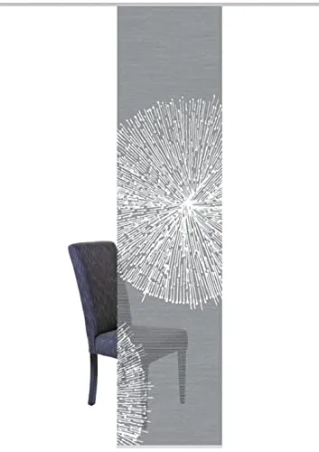 VISION S 84559 Schiebegardine CRESTON III - Halb-transparent in Bambus-Optik - Schiebevorhang aus halb-transparentem Stoff in Bambus-Optik, ideal für stilvolle Raumgestaltung. Maße: 260x60 cm, waschbar und leicht kürzbar, inkl. Zubehör für einfache Montage.