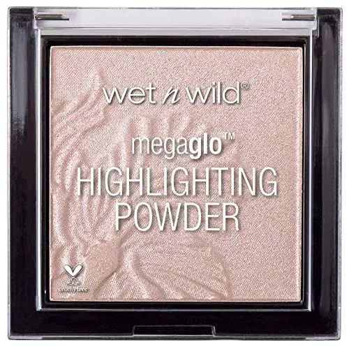 Wet n Wild, MegaGlo Highlighting Powder, hochpigmentiertes Highlighter Puder mit ultra schimmernden Finish und leicht zu mixende Formel, weicher und strahlender Effekt, Blossom Glow