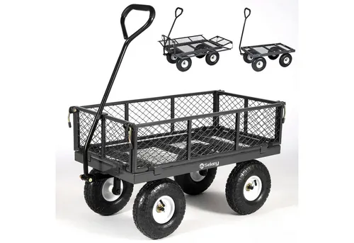 Sekey Bollerwagen Gartenwagen Titan 001 – 300 KG Tragkraft in grau von Sekey