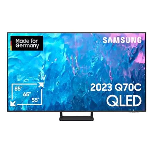 Samsung QLED 4K Q70C 55 Zoll Fernseher in silber von Samsung