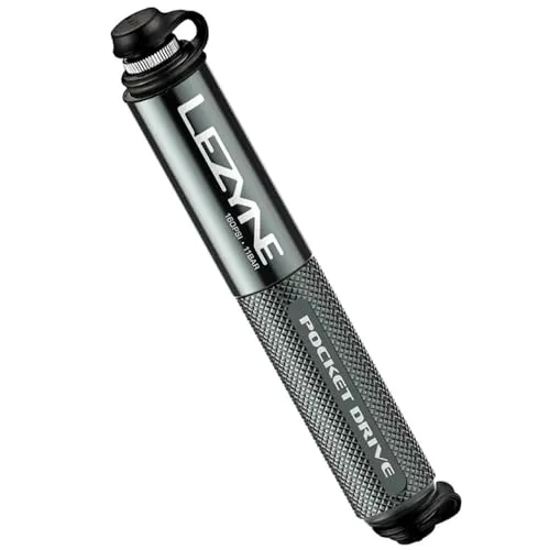 Lezyne Pocket Drive Minipumpe - Luftpumpen für unterwegs, kompakt und leicht, ideal für schnelle Reifenreparaturen beim Radfahren.