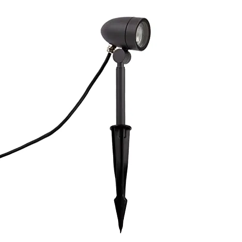 Paco Home Pflanzenlampe Beleuchtung Lampe Garten Deko Outdoor Gartenhaus Steckdosenlampe Außenlampe Spikes GU10 Led, Farbe:Anthrazit 2, Leuchtenart/Farbe:Spikeleuchte Anthrazit