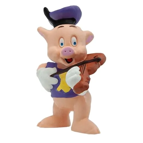 Bullyland 12491 - Spielfigur Fiedler aus Walt Disney Die drei kleinen Schweinchen, ca. 6,2 cm, detailgetreu, ideal als kleines Geschenk für Kinder ab 3 Jahren