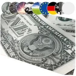 ANRO Bodenschutzmatte Bürostuhlunterlage Hartboden, Dollar, 180x120 cm grün rechteckig | 120 cm x 180 cm x 1 mm