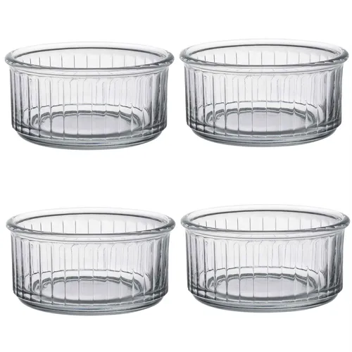 Duralex 6009AC04A1111 Ramequin Tarte-Form, 240ml, Glas, transparent, 4 Stück