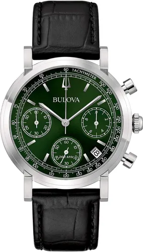 Bulova Herrenuhr Chronograph Classic Schwarz/Grün 96B457 von Bulova