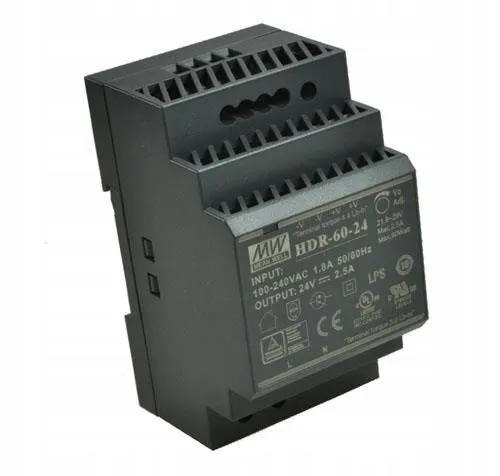 Produktbild Mean Well HDR-60-24 60W 24V 2.5A hutschienen Netzteil DIN-RAIL