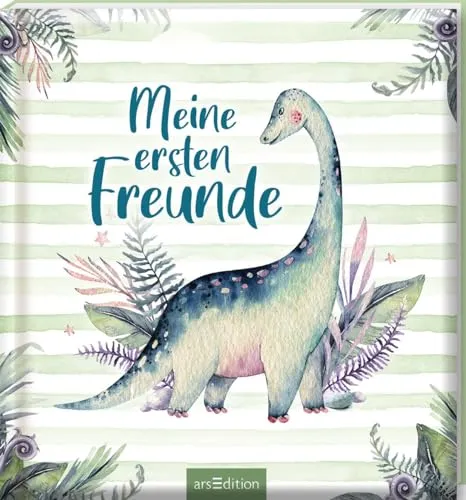 Meine ersten Freunde – Dinos (Aquarell-Optik): Freundebuch für Kita, Krippe, Kindergarten, für Jungen und Mädchen ab 2 Jahren (Meine ersten Freunde – Aquarelloptik)