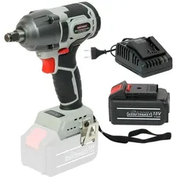 Dino KRAFTPAKET 18V-400Nm Bürstenloser Akku Schlagschrauber - Akkuschrauber mit 400 Nm Drehmoment, bürstenlosem Motor und 3-stufigem Drehkraftbegrenzer für präzises Arbeiten. Ideal für Radwechsel und anspruchsvolle Schraubarbeiten.