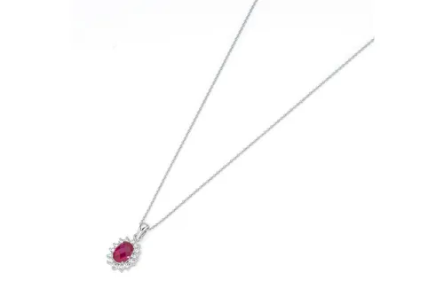 Smart Jewel Kette mit Anhänger in rot von Smart Jewel