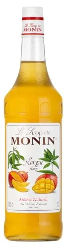 Monin Sirup Mango (1 x 1,0l) - für Cocktails und Desserts – Tropisches Mangogeschmackserlebnis für kreative Getränke und Süßspeisen