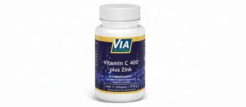 Via Vitamine Vitamin C 400 plus Zink - Langzeitkapseln Kapseln, 79,38 g