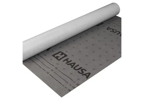 Hausa Dachbahn Unterspannbahn HU130 - 150 m², 3-lagig & hochdiffusionsoffen - Gartenhaus-Dachschindeln, flexible und reißfeste Unterspannbahn mit hoher Wasserdampfdurchlässigkeit, ideal für effektive Wärmedämmung und Schutz vor Witterungseinflüssen.