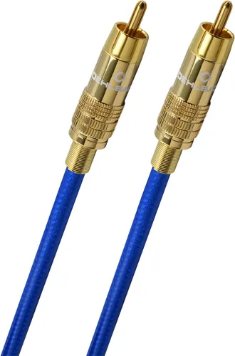 Oehlbach NF 113 DI Digitales Audio Cinchkabel 2m - HiFi-Kabel mit versilbertem sauerstofffreiem Kupfer und 24 Karat vergoldeten Kontakten für optimale Klangqualität, Made in Germany, 30 Jahre Garantie.