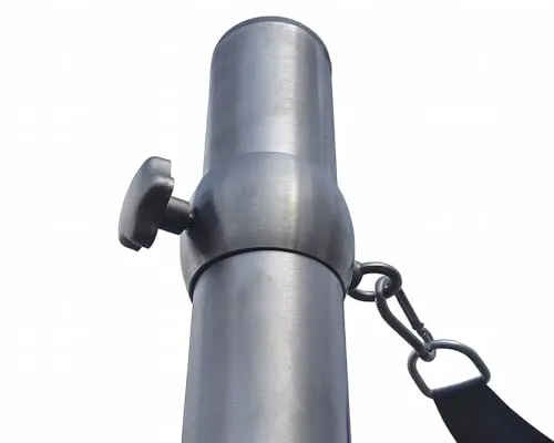 Sonnensegelmast 2,5-3m Höhenverstellbar Edelstahl mit Bodenhülse Sonnensegel Mast Pfosten Stange (⌀60mm 2,5m mit Bodenhülse)
