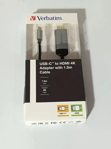Verbatim USB-C auf HDMI 4K 1,5m Adapter Kabel ( 49144 ) - Schwarz_0.1_5
