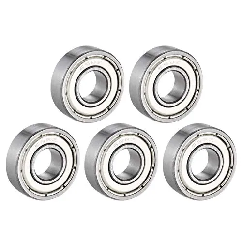 sourcing map 5Stk Rillenkugellager 698Z Doppel Schild Chromstahl Lager 8mm x 19mm x 6mm DE