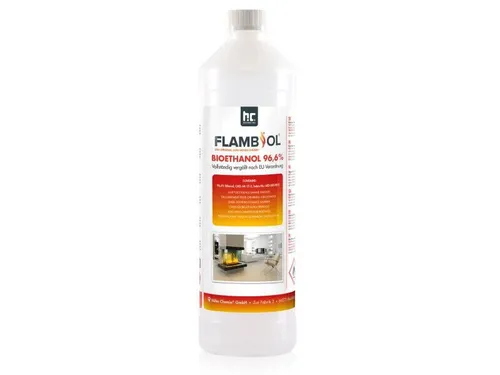 L FLAMBIOL® Bioethanol 96,6% Premium für Ethanol-Tischkamin in Flaschen 1
