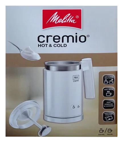 Melitta CREMIO 1014-01 - Milchschäumer für warmen und kalten Milchschaum, perfekt für Latte Macchiato und Cappuccino, einfache Reinigung mit Antihaftbeschichtung