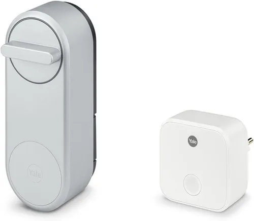 Bosch Smart Home Yale Linus Smart Lock - Smartes Türschloss mit WiFi Bridge, kompatibel mit Alexa, Google Home und Apple HomeKit, automatische Türverriegelung und temporäre Zugangsberechtigungen