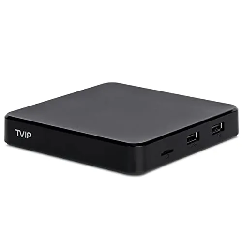 TVIP S-Box v.605 SE 4K UHD IP-Receiver - Media-Streaming-Client mit Dual-WiFi und HDMI, ideal für UHD-Inhalte und perfekte Bildqualität auf großen Bildschirmen.