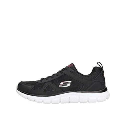 Skechers Herren 52631-BKRD Running Shoes, Schwarz, 47,5 EU - Herren-Sneaker mit atmungsaktivem synthetischem Textil, ideal für Komfort und Leistung beim Laufen.