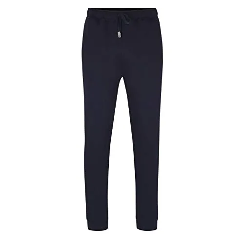 Götzburg Herren Lange Hose | Klima aktiv | wärmeregulierend | bügelfrei (Navy, S)