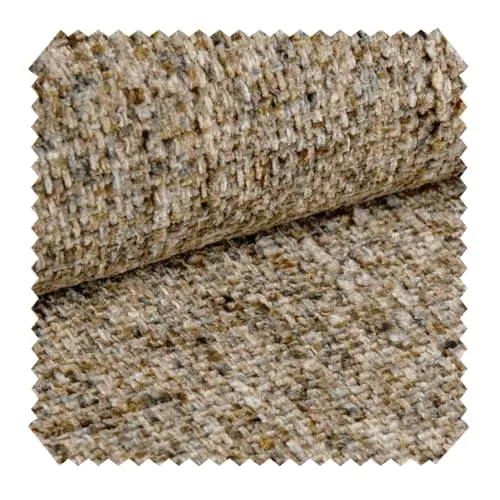 novely® MISCHLY Luxuriöser Chenille Polsterstoff 430g/m² | Strapazierfähiger Melange Möbelstoff | Pflegeleichte Meterware | 1lfm Farbe: 85 Dunkelbeige-Grau