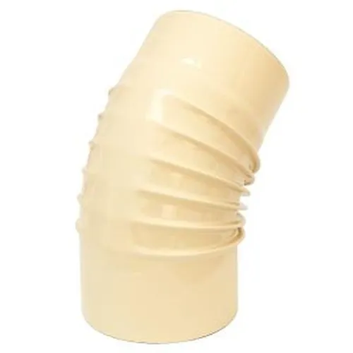 Raik Rauchrohrbogen 120mm - 45° Elfenbein - Hochwertiger Kaminrohrbogen für eine optimale Abgasführung, ideal für die Installation von Heizsystemen. Robuste Verarbeitung für langlebige Nutzung.