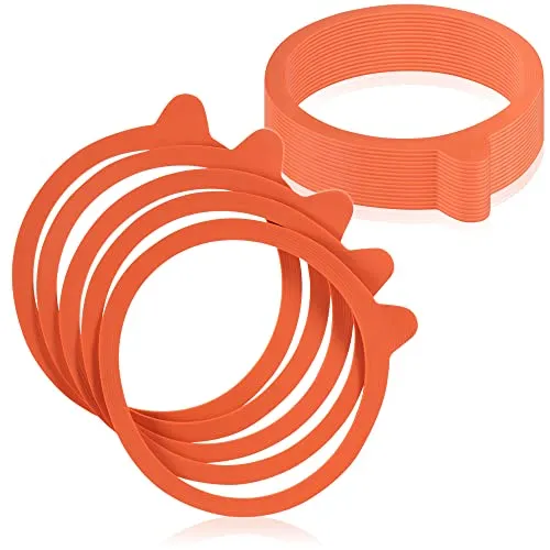 com-four® 20x Einkochring für Rundrandgläser - Einmachring zum luftdichtem Verschließen von Eingekochtem - Dichtungsring für Einmachgläser - Ersatzringe (20 Stück - rot)