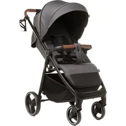 4BABY Stinger kinderwagen/buggy bis 22 kg, leicht, sportwagen mit liegeposition, 5 Punkt Gurt, winterfußsack, aluminiumrahmen, Graphite - Grau