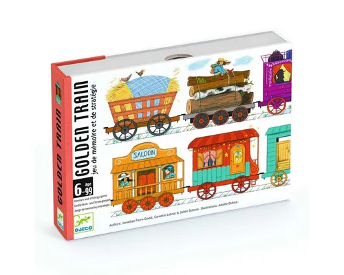 DJECO Spiel Golden Train Kartenspiel für Kinder ab 6 Jahren Gedächtnis & Strategie