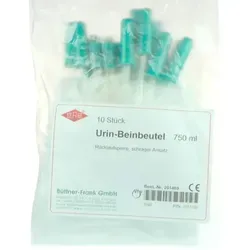 Urin Beinbeutel 750 ml Rückl.Sp.m.Abl.schräg 10 St