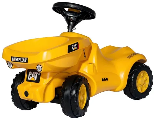 Rolly Toys 132249 - Rutscher rollyMinitrac Cat Dumper, gelb - Kinderfahrzeug aus ungiftigen Materialien, robust und leicht zu transportieren, fördert aktives Spiel und Kreativität.