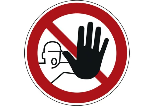 Soennecken Hinweisschild Hinweisschild Zutritt für Unbefugte verboten P06 rund 200mm PVC