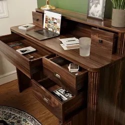 Vicco Schreibtisch Neria, Eiche rustikal, 120 x 50 cm von Vicco