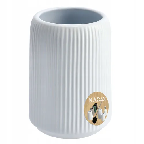 KADAX Badezimmerbecher aus Keramik, Becher für Zahnbürsten, Weiß