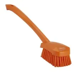 Vikan Langstielige Waschbürste, hart 41867 , Farbe: orange